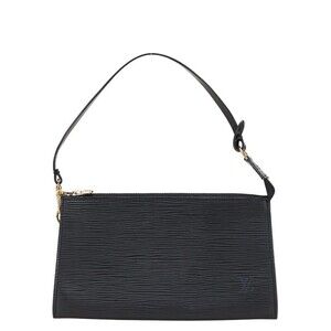 Louis Vuitton Epi Pochette Accessoires Handbag Accessory Noir Black Leather